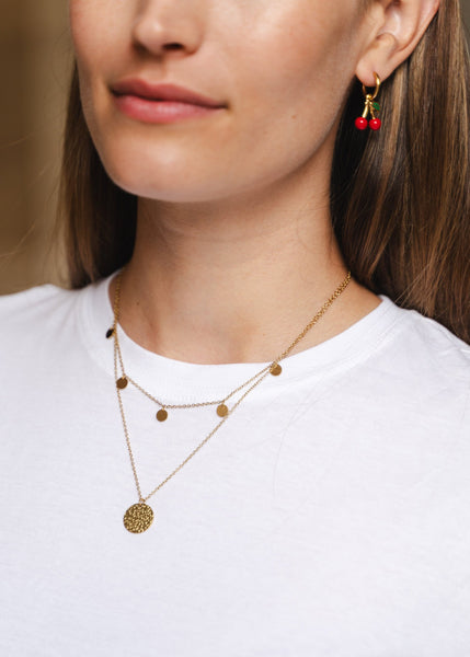 Collier double AGATHE Pampilles